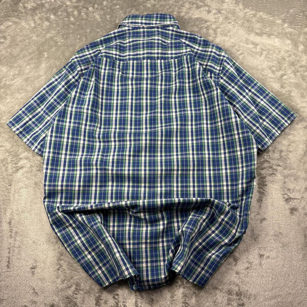 Men’s Green & Blue Plaid Pendleton Preppy Medium Fremont Casual Short Sleeve - Picture 6 of 6